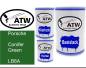 Preview: Porsche, Conifer Green, LB6A: 500ml Lackdose + 500ml Klarlack + 250ml Härter - Set, von ATW Autoteile West.